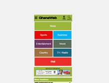 Tablet Screenshot of mobile.ghanaweb.com